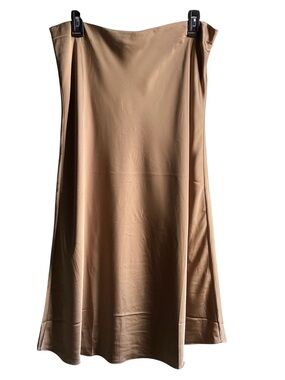 J. Crew Camel / Tan Satin Look Maxi Skirt